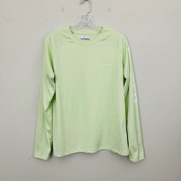 Columbia Light Green Long Sleeve PFG T Shirt Men’s Size L - Picture 1 of 8